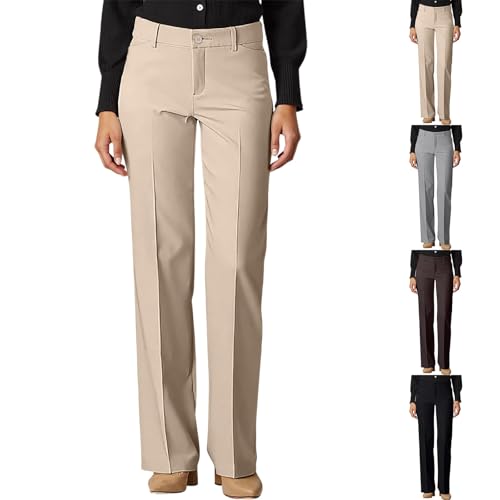 Pantalon stretch et fluide à jambe large pour un confort chic et une silhouette élancée - 2