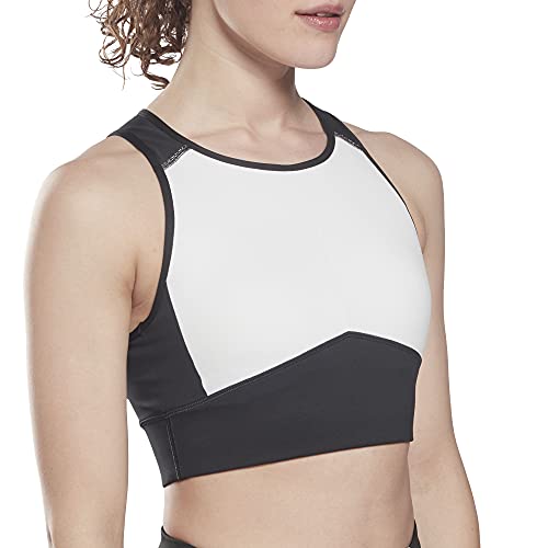 Core 10 By Reebok Women's Open-Back Sports Bra, Full Support, Black,White, Large #TOP15