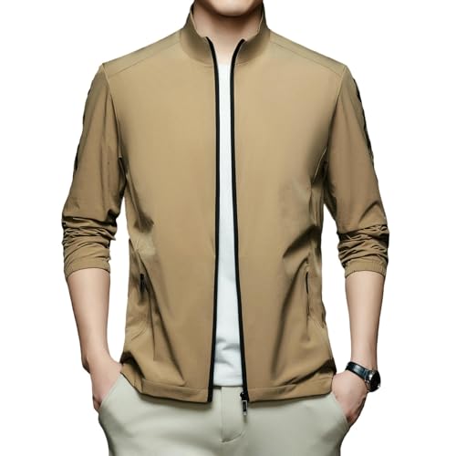 Chaqueta de cuello alto para hombre que soluciona el planchado diario