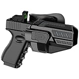 Level Ⅱ Optic Cut Holster for Glock 17 19 19x 44 45 Gen 1-5, Glock 22 23 31 32 Gen1-4, OWB Paddle Carry, Right Hand