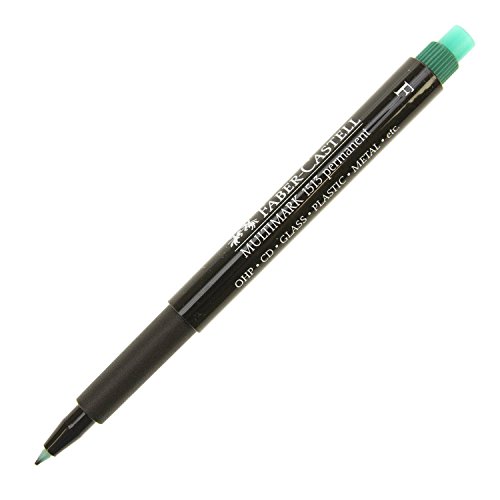 Marqueur permanent vert Faber-Castell Multimark pour CD et DVD en lot de 3