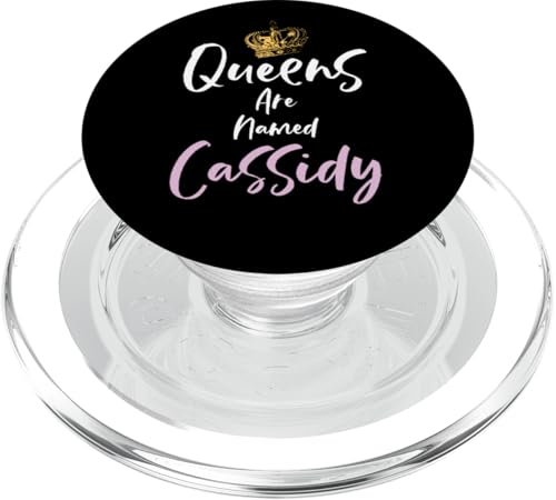 Cassidy Name Queen Personalized Women Girl Cute Pink Black PopSockets PopGrip for MagSafe