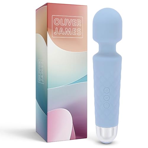 Image of Oliver James Wand Vibrator Sex Toy - 20 Patterns 8 Speeds Long Battery Life | Discreet Adult Toy Vibrating Dildo 6 Hour Battery Life Waterproof USB Rechargeable G Spot Vibrator for Deep Intense Pleasure