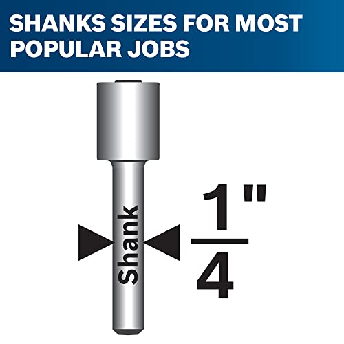 Image of BOSCH RBS006 6-Piece 1 /4 in. Shank Carbide-Tipped Multi-Purpose Router Bits Assorted Set with Included Storage Case for Applications in Straight, Trimming, Decorative Edging, Dovetail Joinery