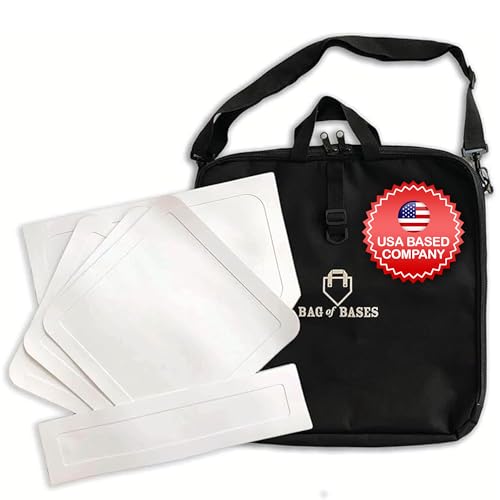 Easy Play Sports & Outdoors, Kids &Adults - Rubber Bases Bag Set - Baseball, Kickball, Tee Ball, Wiffle Ball - Practice, Yard