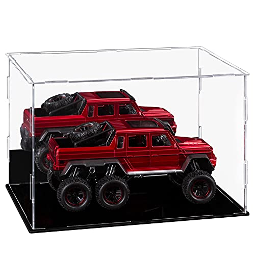 LileZbox Vitrine en acrylique noire avec miroir - Polyvalente - Pour objets de collection - Pour jouets et figurines - Format A9 - Lot de 1