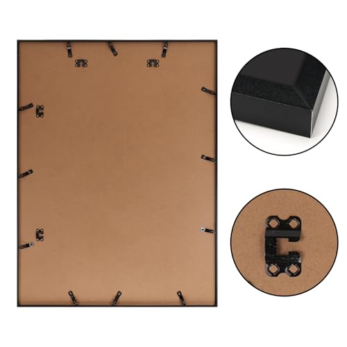 Giftgarden Marco Profesional para Camisetas de Fútbol 60x80cm Negro, Marco 3D de Aluminio Exhibe Maillots, Sudaderas o Recuerdos