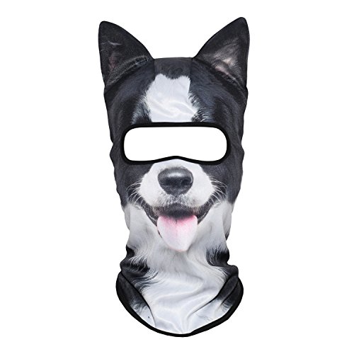 Image of WTACTFUL 3D Animal Ears Balaclava, Breathable Face Mask for Halloween
