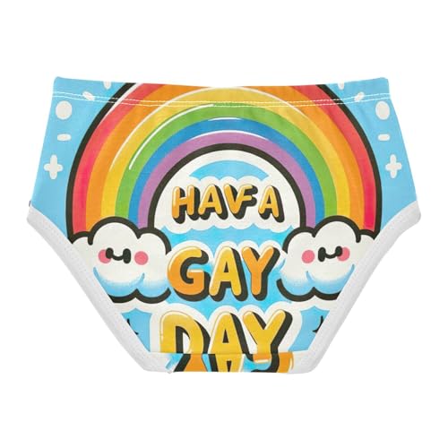 Lgbt Rainbow Have A Gay Day Toddler Underwear Girls, Girls Underwear Cotton, 2T–8 Years2