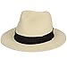 Maylisacc Chapeau de Paille Homme Été de 60cm avec Bande Noire Pliable, Chapeau de Soleil à Larges Bords Pliable Protection Solaire, Beige