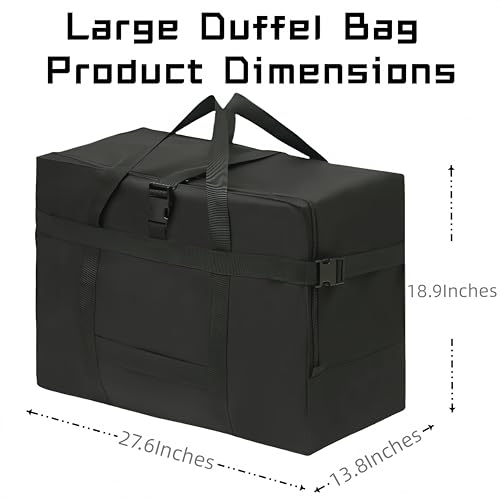 Extra Large Storage Duffle Bag for Travel Waterproof Carry on Weekend Overnight Storage Bag over Luggage for Camping, Moving，shopping (120L-Black)3