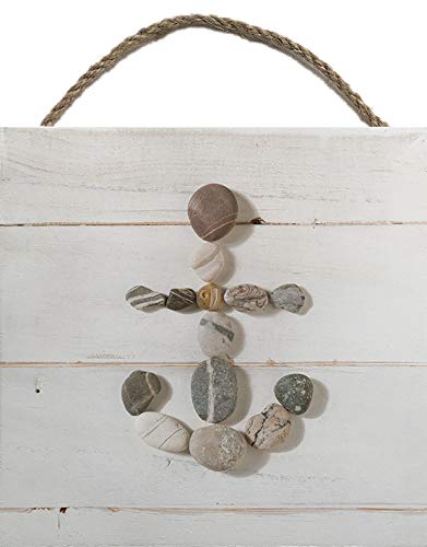 Ian Winstanley Stone Anchor Wooden Block, Multi-Color, 20 x 20cm