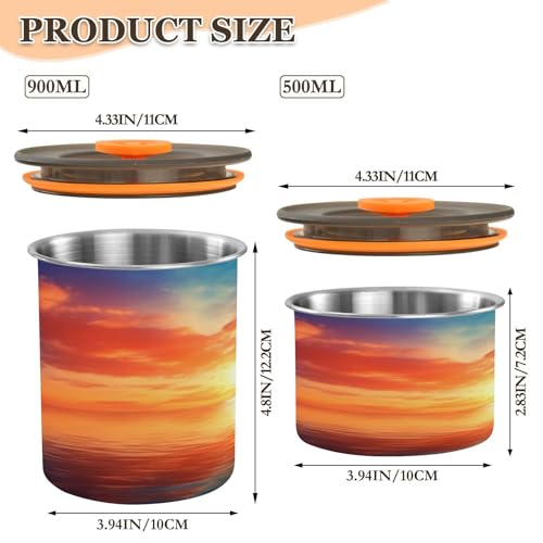 Contenedor de café hermético ATTX 900ml acero inoxidable miniatura 2