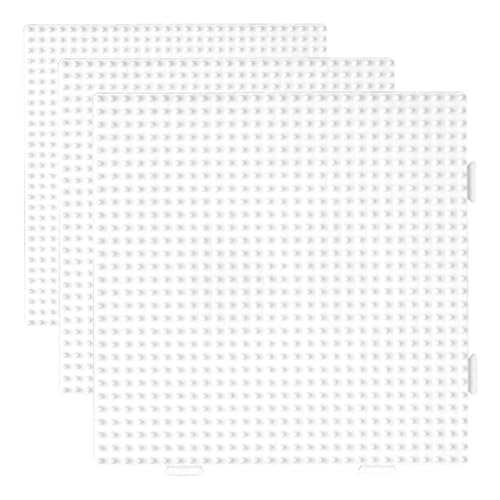 Hama - 234 - Loisir Créatif - Midi Plaque - Carrée Assemblable Blanche (Lot de 3)