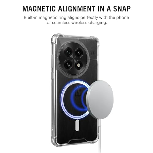 Image of DailyObjects Clear Magnetic Phone Case Cover Compatible with OnePlus 13 | Wireless Charging Slim Back Cover | 2 Layer Edge Protection & Shockproof