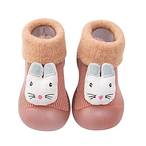 Baby Socks Shoes Cute 3D Animal Knitting Slipper Fleece Liner Warm Non Slip Sports Shoes My First Boot