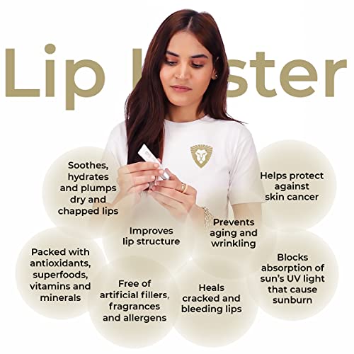 Leovard Lip Luster Hyaluronic Acid Lip Plumper Hydrating Lip Serum Balm - Organic All Natural Lip Hydrating Treatment, Moisturizing Lip Plumper - Lip Care Serum, Reduce Dryness Lip Lines Lip Enhancer For Fuller Lips (1 Pack) #TOP3