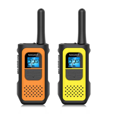 NXGKET Walkie Talkie Aufladbar mit Li-ion Akku, Walkie Talkie 2er Set Erwachsene Kinder, Große Reichweite Walki Talki, Funkgerät 16 Channels VOX, Walky Talky für Camping Abenteuer Wandern
