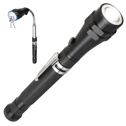 Telescopic Magnetic Pickup Tool with Light 17-57cm Telescopic Rod 3 Bright LED Light Torch Technology Gadgets Birthday Christmas Stocking Fillers Gifts Presents LED Flashlight Gadgets for Men