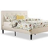 ZINUS Ibidun Upholstered Platform Bed Frame, Mattress Foundation, Wood Slat Support, No Box Spring Needed, Easy Assembly, Twin