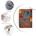 SEBNATAL Fashion Credit Card Holder Wallet for Daily Use, Compact Boho Paisley Mandala Art Leather Case Purse with Metal Zipper