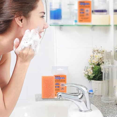 T.Taio Anti-Blemish Sponge Soap - Unisex - Corrects Imperfections and Skin Textur, Orange - Image 4