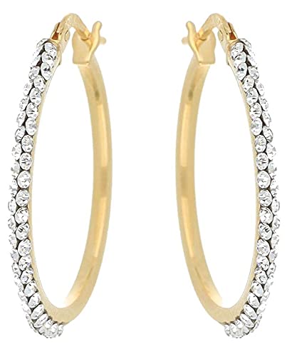 Boucles d'Oreilles Rondes DelPia en argent et or, le bijou 20mm parfait du bureau aux soirées