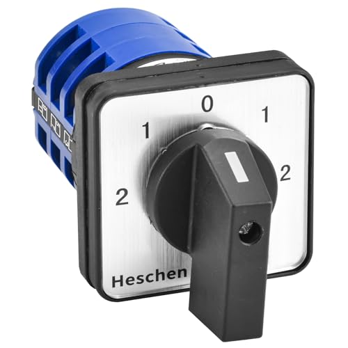 Heschen Universal Rotary Cam Selector Changeover Switch SZW26-32/133133.3 660V 32A 5 Position 3 Phase 12 Terminals