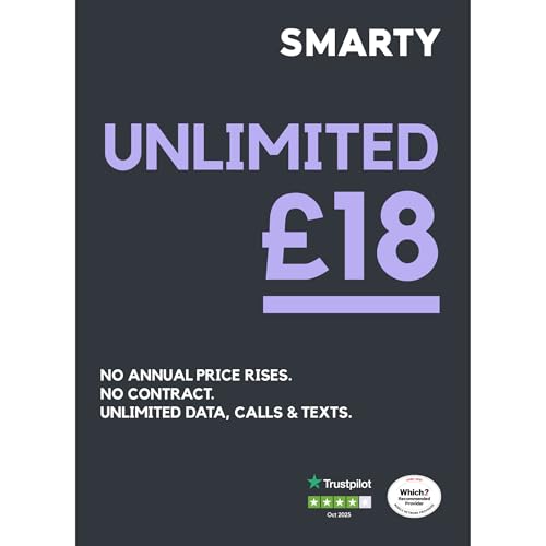 SMARTY SIM Only 1 month flexible plans available