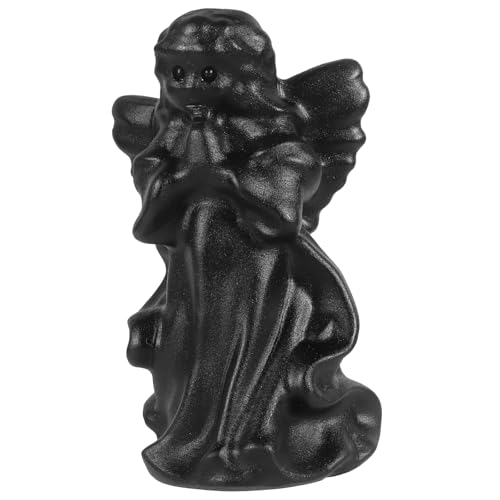 mookaitedecor Hand Carved Crystal Guardian Angel Figurine Stone Statue