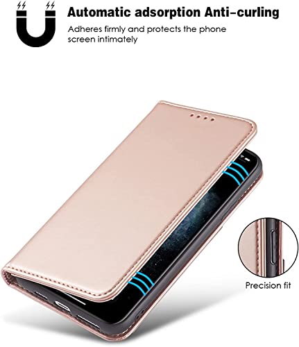 Étui portefeuille iPhone 13 rose avec support pour les trajets - 2