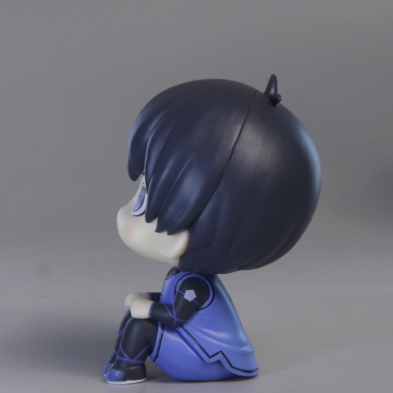 Isagi Yoichi Figure Anime Look Up Figurine 3.9'' PVC Cute Action Figure Model Cake Topper Collectible Statue