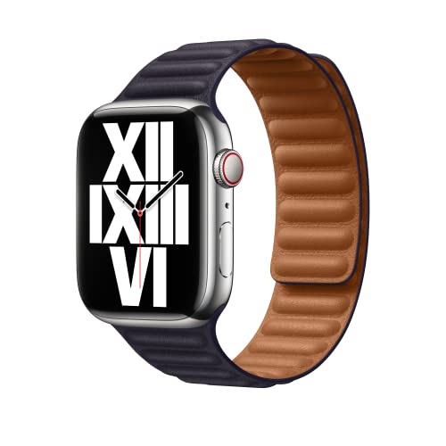 Image of Apple Watch Band - Leather Link (45mm) - Ink - S /M