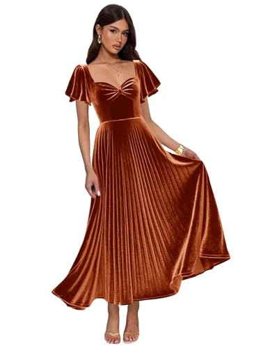 M·Q NAIL Burnt Orange Bridesmaid Dresses for Women 2025 Long