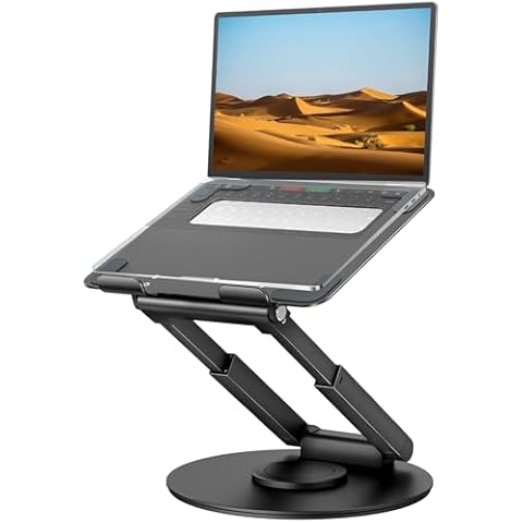 tounee Telescopic Laptop Stand with Swivel Base Cover