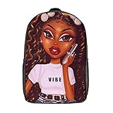 JYSDZSE African Girls Cute 3D Printed Backpacks Boys Girls Backpacks Lightweight Rucksack Backpack Picnic/Work/Travel - 17IN