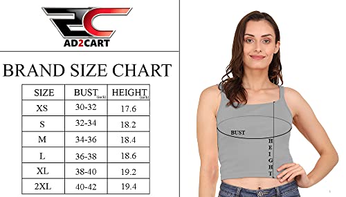 Image of A1606 Women's Casual Stretchy Square Neck Sleeveless Crop Tops for Women
