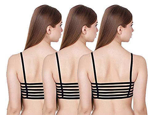 Image of Girls Cotton Lightly Padded, With Removable Pads Non-Wired Bralette Bra