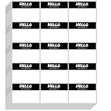 150 Pcs Hello Name Tag Stickers (3'x 2') Nametags 'Hello My Name is' Name Tags Stickers Newborn Baby Name Sticker for Themed Party Family Home School Office Conferences