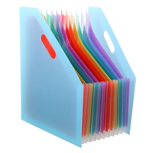 DEARMAMY Carpeta Expandible para Documentos Organizador de Archivos de Plástico Resistente Carpeta de Escritorio con Gran Capacidad y Soporte para Recibos y Papeles de Oficina