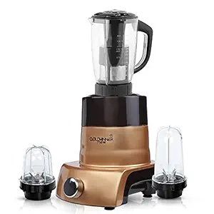 Goldwinner PSTGMGF21 750Watts Mixer Juicer Grinder with 3 Jars (1 Juicer Jar, 1 Large Bullet and 1 Small Bullet) - Gold