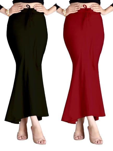 YM - Fish Cut Solid Lycra Saree Shapewear Petticoat for Women, Blended Shape Wear for Saree, Stretchable and Skinny Fit for Daily Use.-image-37