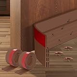 Ainiv 2 Pack Door Draft Stopper Under Door Seal, 2' W x 39' L Cutable Soundproof Door Seal, Adhesive Under Door Sweep for Exterior & Interior Doors Dust and Noise Insulation Weather Stripping-Brown