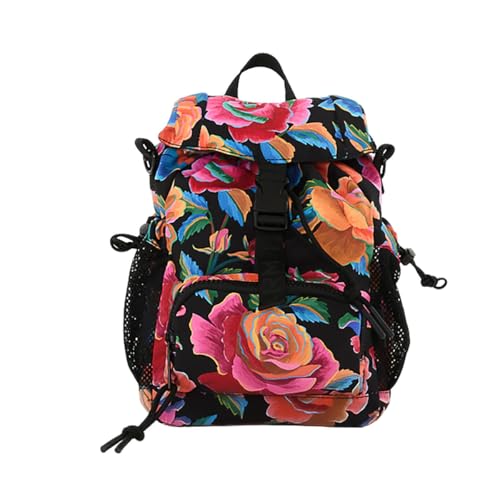 Bolsa Farm Pipoquinha Rosas Pintadas Preto