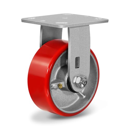 5"X 2" Caster Wheel, Industrial Caster Wheels Heavy Duty Polyurethane Caster Wheel with Strong Load-Bearing Capacity 1000 LB, with Widely Used in Tool Box, Workshop, Garage (1 Pack Rigid)