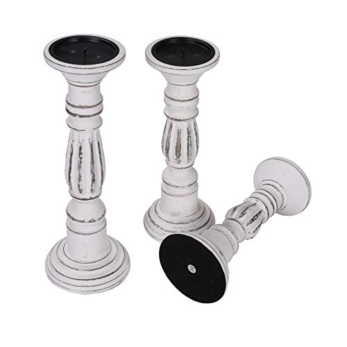 Wooden-Candle-Holders-Set-of-3-Colour-Whitewash-Finish-Size-141210-Wood-Candalbras-Wooden-Candle-Holder-Unity-Candle-Holders-Rounded-Turned-Colums-Country-Style-Idle-Gift-for-Wedding Wooden Candle Holders Set of 3 Colour Whitewash Finish Size 141210 Wood Candalbras Wooden Candle Holder Unity Candle Holders Rounded Turned Colums Country Style Idle Gift for Wedding