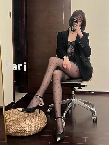 Image of Sahabowi Women Tights, Sheer High Waist Pantyhose, Vintage Control Top Stockings, Siwa 5