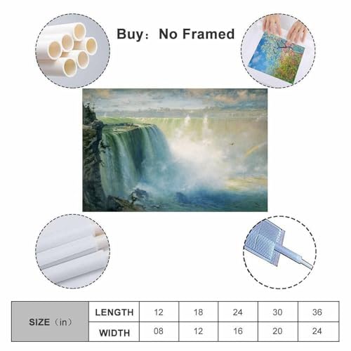 Chute d'eau Niagara de George Inness sublime impression murale pour bureau et cuisine