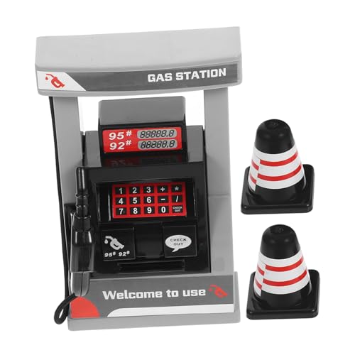 POPETPOP Realistisches Gasstation Modellspielzeug mit Interaktivem Kartenswipe und Sprachansage Pädagogisches Kinderspielzeug Motorik und Beobachtung Geeignet für Zuhause und Kinderzimmer