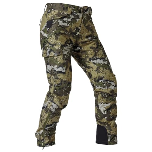 BASSDASH Walker Men’s Waterproof Breathable Hunting Pants with Silent Outer Fabric for Fishing Turkey Upland